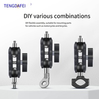 Adaptateur universel de base de rotule de rétroviseur de moto avec fixation à vis M6 M8 M10 pour bras magique, caméra d'action et support de téléphone