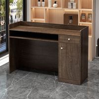 Comptoir de caisse simple et moderne en MDF avec rangement pour magasins de vêtements, restaurants, salons de beauté, bureaux d'accueil