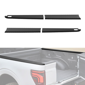Couvercle de capuchon de Rail de <span class=keywords><strong>lit</strong></span> de camion de 5.5ft pour F150 2015-2020 Finition lisse Noir Bedrails Couvre W/Stake Trous Protecteurs <span class=keywords><strong>Kit</strong></span> de capuchon de moulage - Product Image 1