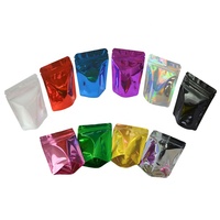 Bolsas de papel de aluminio con cierre de cremallera para almacenamiento de alimentos, bolsas de Mylar con estampado personalizado, color mate/brillante, 100 Uds.