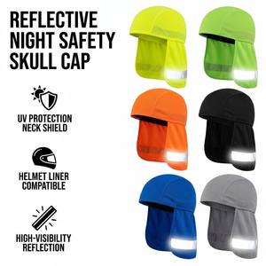 Cappuccio Riflettente di Sicurezza Notturna con Protezione per il <span class=keywords><strong>Collo</strong></span>, Mantella ad Alta Visibilità in Poliestere, Protezione Solare, Logo Personalizzato, Antipolvere per Ciclismo - Product Image 6