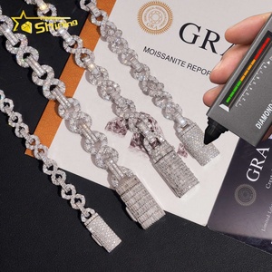 New Arrivals 925 Silver Fine Jewelry Iced Out Hip Hop Hot Sale Moissanite Diamond <strong>Infinity</strong> <strong>Bracelet</strong> - Product Image 6