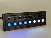 Panneau de commande tactile marin 8 gangues DC12-24V avec indicateur LED, boîtier de commande tactile fin pour voiture, bateau, caravane