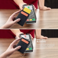 Dompet Kartu Bisnis Pria TILONSTAR TVC902 Berbahan Aluminium, Sistem Pop-up, Anti RFID, Tempat Kartu Kredit Kulit Multifungsi