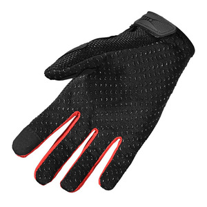 Bicycle Gloves Red And Black <b>Long</b> Finger Anti <b>Slip</b> Riding Gloves For Men Adult - Product Image 3
