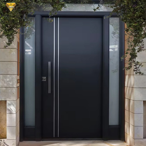 Nuova Porta Esterna Pivotante per Villa <span class=keywords><strong>di</strong></span> Lusso Moderna, Porta <span class=keywords><strong>di</strong></span> <span class=keywords><strong>Sicurezza</strong></span> in Acciaio e Lega <span class=keywords><strong>di</strong></span> Alluminio <span class=keywords><strong>di</strong></span> Grandi Dimensioni, Porta d'Ingresso Antincendio - Product Image 1
