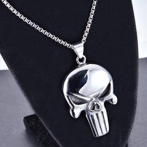 DUYIZHAO Mythos Fantasie Hölle Charakter Thema Charme Benutzer definierte Hip Hop Rap Schmuck Edelstahl Zubehör Punisher Schädel Anhänger - Product Image 4