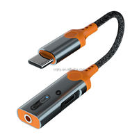 Metall 2-in-1-Adapter vom Typ C bis 3,5-Buchse Typ C bis Dual Typ C Kopfhörer konverter mit 60-W-Pd-Lade-Kopfhöreranschlussadapter