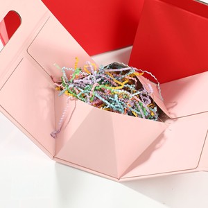 Luxury Triangle Folding Gift <b>Box</b> with Handle Portable One-Piece Collapsible Packaging for <b>Wedding</b> Birthday Party Souvenirs - Product Image 4