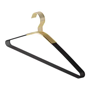Demir elbise askısı altın elbise desteği Nordic basit hava ev dolabı kurutma giysi saklama raf Ins rüzgar siyah altın