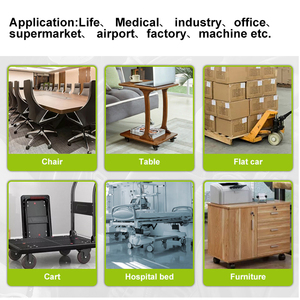 Hochwertige PP/TPR Mittelschwere Laufrollen Größe 3/4/5/6/8 Zoll mit Tragfähigkeit 70 bis 180 kg - Product Image 6