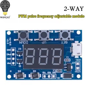 Générateur de signal PWM réglable 2 canaux Micro USB DC, module de fréquence d'impulsion à cycle de travail, affichage numérique LED, tube, DC 5V 12V 24V DIY - Product Image 6