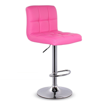 Tabouret de bar moderne en similicuir PU, pivotant et réglable, avec dossier haut rembourré et base en métal, idéal pour îlot de cuisine