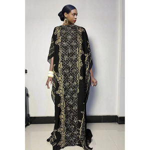 Taglie forti Kaftan Dubai abito musulmano per signora turco in Chiffon con cappuccio ampio Maxi <span class=keywords><strong>abiti</strong></span> da donna africani - Product Image 4