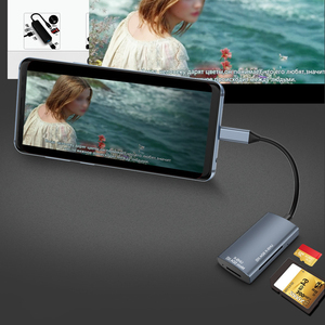 USB-C Dual-Slot-Kartenleser für SD 4.0 und <span class=keywords><strong>microSD</strong></span> UHS-II Hochgeschwindigkeits-<span class=keywords><strong>OTG</strong></span>-Adapter für Laptop Handy Kamera Speicherkartenleser - Product Image 4