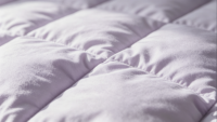Couette d'été en polyester de qualité supérieure, taille Queen, blanche, matelassée en boîte, garnissage en duvet d'oie, douce, respirante et lavable