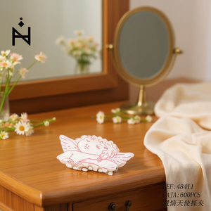 Pince à cheveux en forme de griffe d'ange avec motif ligne rouge pour le coiffage des cheveux, 600 pièces par boîte - Product Image 2