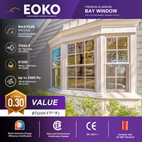 Fenêtres fixes panoramiques EOKO sur mesure à design d'angle, à large vue, avec cadre à rupture de pont thermique, pour baies vitrées et fenêtres en arc de villa