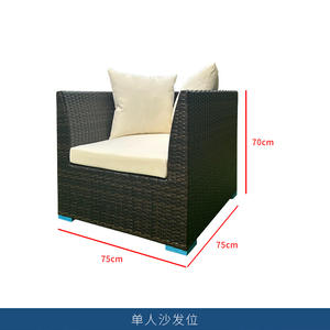 Ensemble de <span class=keywords><strong>salon</strong></span> d'extérieur moderne de luxe en rotin modulaire pour patio, cour ou appartement au design moderne - Product Image 6