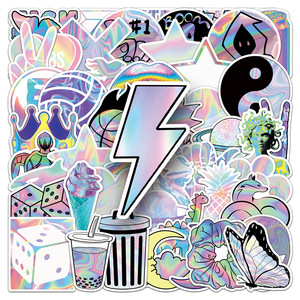 वाटरप्रूफ और यूव प्रतिरोधी अनुकूलित डिजाइन के साथ होलोग्राफिक डाई-कट स्टिकर, मुद्रित विनाइल स्टिकर डाई-कट - Product Image 2