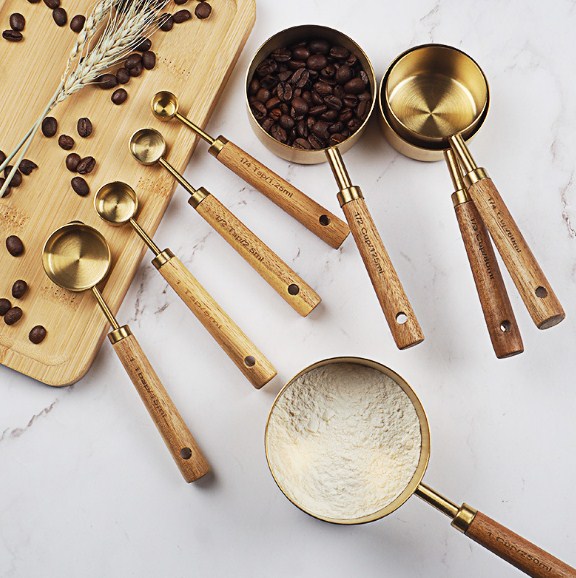 Оптовая Продажа Кухня сковорода выпечная прокладка салфетка для использует розовое золото Heavy Duty зеркальная полировка Нержавеющая Сталь мерные чашки и ложки набор