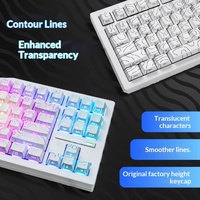 Claviers à touches dégradées gravées sur le côté Contour 4.0, matériau PBT, compatibles avec l'axe magnétique d'origine, claviers topographiques