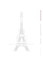 Sapling Kit de quilling 3D Tour Eiffel fait main, jouet créatif pour enfants de 5 à 7 ans, en carton ondulé simple couche E, papier de haute qualité