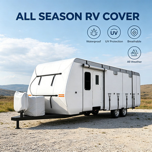 Housse de protection <span class=keywords><strong>pour</strong></span> camping-car et <span class=keywords><strong>remorque</strong></span>, imperméable, anti-poussière, résistante aux UV, tissu Oxford 420D multicouche, protection quatre saisons, 99% UV - Product Image 3