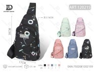 Borsa a tracolla Tuti Kill in tessuto con stampa grafica, chiusura con cerniera, tracolla singola, per tutte le stagioni, da uomo - Product Image 3