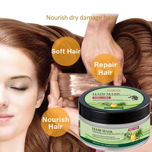 Marque privée UAZAN <span class=keywords><strong>Masque</strong></span> réparateur de cheveux <span class=keywords><strong>Masque</strong></span> capillaire nourrissant naturel pour le <span class=keywords><strong>cuir</strong></span> <span class=keywords><strong>chevelu</strong></span> Anti-crépus Sans sulfate Menthe Romarin - Product Image 3