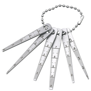 0-70mm Inside Caliper Gap Gauge d'alésage Jauge de pente Wedge Ruler Feeler Cone Clearance Ruler Double Side Scale - Product Image 1