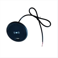 Pengisi Daya Nirkabel 12V dengan USB C Terintegrasi, Cepat, Terpasang di Furnitur Kantor, Desktop, dan Dapur