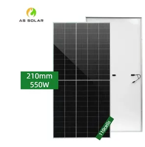 AS Solar OEM Factory 550watts Solar Pv Panel Kit Half Cut Mono Crystal In Stock