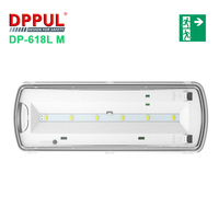 Lampe de secours étanche IP65 en plastique à LED rechargeable Ni-Cd, blanc froid, 6000K, autonomie 3H, garantie 2 ans
