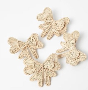 Hot Sale Rattan <b>Bow</b> Napkin Ring Stylish Cloth Napkin <b>Holder</b> for Wedding Banquet Holiday Table and Gift Available At Good Sale - Product Image 3