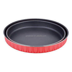 Juego de bandejas antiadherentes para horno, Set de 3 piezas de sartenes redondas antiadherentes de 22-26-30cm para hornear, para vino tinto - Product Image 3