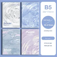 Carnet A5 haut de gamme à couverture en papier, épaissi, reliure cousue, style frais, couverture rigide, idéal pour l'école ou comme cadeau