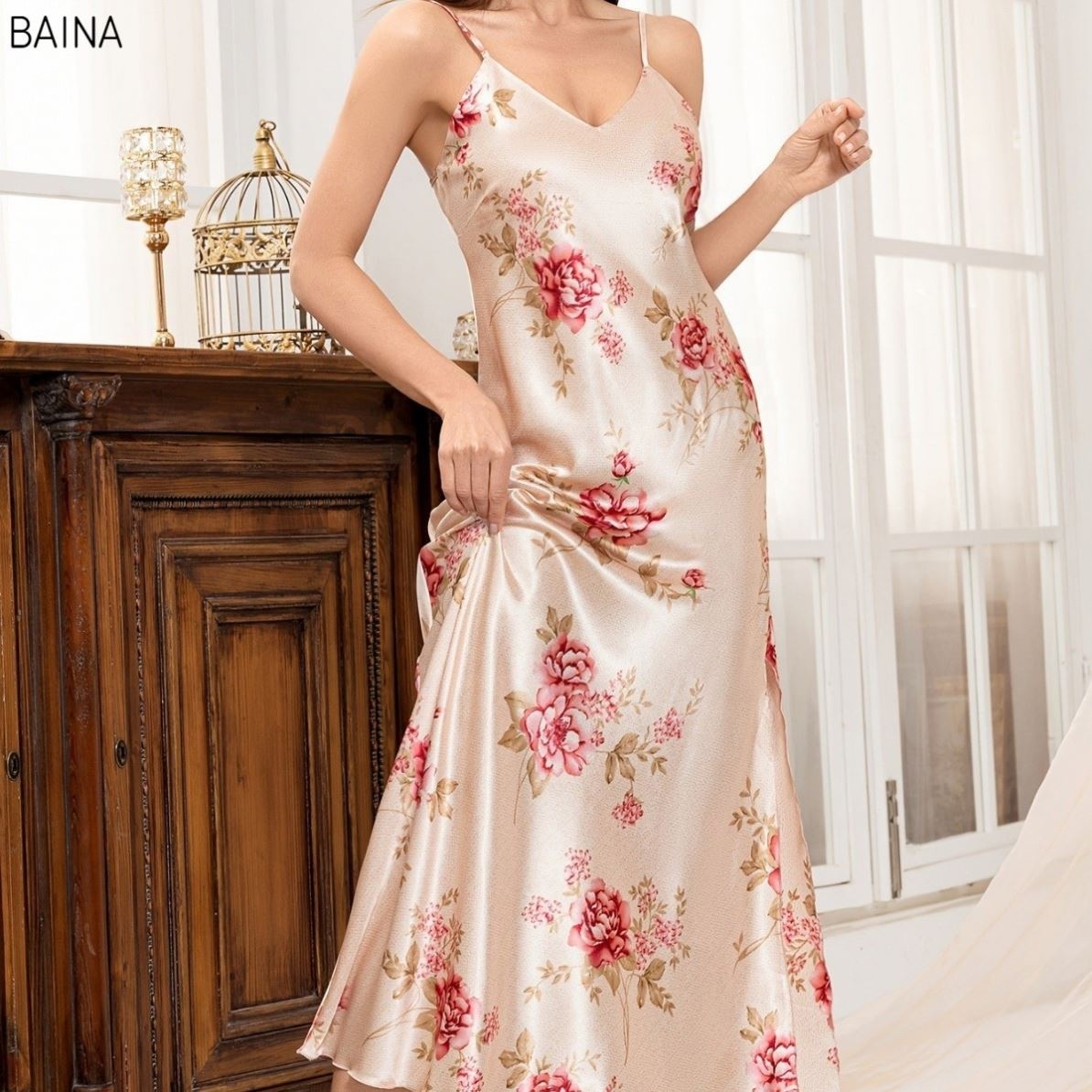 a line chiffon wedding dress Sweetheart Long Sleeves Split Lace Chiffon A-Line Wedding Dress  TANYA  BRIDAL