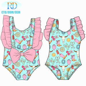 Trajes de Baño de Secado Rápido RD para Niñas, Traje de Baño de Una Pieza para Playa, Traje de Baño de Una Pieza a Cuadros para Niñas - Product Image 5