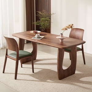 Table à manger en <span class=keywords><strong>noyer</strong></span> <span class=keywords><strong>noir</strong></span> d'Amérique du Nord massif pour salon et salle à manger - Product Image 3