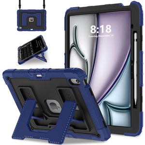 Capa Resistente a Impactos para iPad Air 13 M2 M3 2024 2025 com Suporte Dobrável, Porta Caneta Magnético e Alça de Ombro OEM ODM - Product Image 1