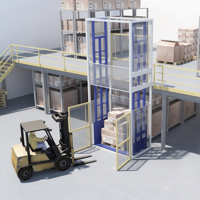 2026 New Model Factory Warehouse Hydraulic Cargo Lift Warehouse Vertical Goods Lift Freight Elevator for Mezzanine Floor