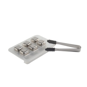 Caja de cubitos de hielo de acero inoxidable personalizada al por mayor, cubitos de hielo cuadrados reutilizables de oro, cubitos de hielo de acero inoxidable - Product Image 6