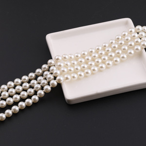 Perlas de Vidrio Plateadas de 8 mm de Forma Redonda para Hacer Collares, Materiales de Joyería - Product Image 3