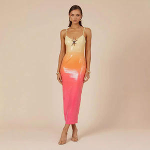 King Mcgreen Star haute qualité taille haute changeant progressivement de couleur robe femmes robe Sexy - Product Image 4