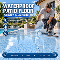 Peinture de sol en terrazzo époxy auto-nivelante, durable, haute dureté, imperméable, à base de sable coloré, pour revêtements de sol décoratifs professionnels, OEM