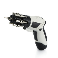 Mini tournevis électrique sans fil rechargeable par USB 4,8 V, pliable, pivotant, perceuse manuelle 2-en-1 avec lumière LED pour réparation domestique et bricolage