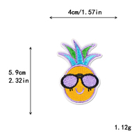 Patchs brodés thermocollants à motifs de fruits (fraise, cerise, ananas, pastèque, banane, citron) pour vêtements d'enfants, mignons et à prix abordable