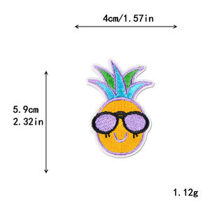イチゴチェリーパイナップルスイカバナナレモンデザイン刺繍フルーツパッチ子供服 - Product Image 5