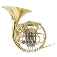 Professional 4-Key Double French Horn F/Bb Clear Lacquer Brass Body Gold Separated Bell OEM Focustyle FFH-300